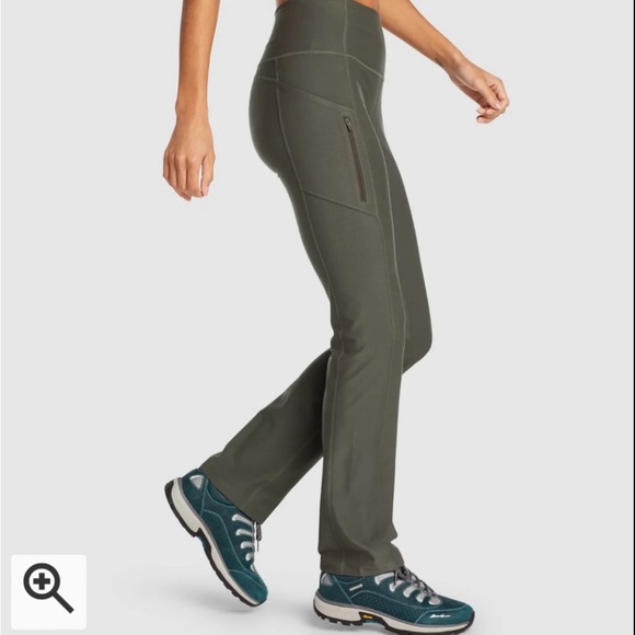 NWT Eddie Bauer: Women's Trail Adventure High Rise Pants, Dark Loden, Size M - Picture 4 of 16